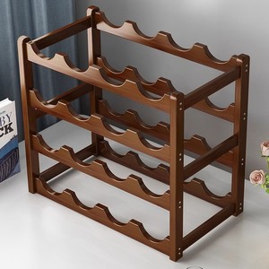 Estante sencillo para vinos, mueble para vinos para el hogar, estante de almacenamiento, bambú, estante de exhibición de vinos para sala de estar, estante para vinos de bar - Product Image 2