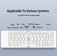 Nouveau clavier sans fil pliable ultra-mince, rechargeable Type-C, compatible multi-appareils, vente en gros usine, Plug & Play
