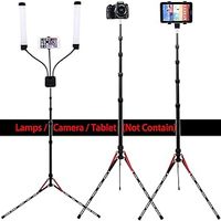 Fosoto Aluminium 1/4 Vis Photographique LED Anneau Lumière Stand Portable DSLR Caméra Trépied avec Sac de Transport