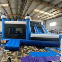 Château gonflable de terrain de jeux, trampoline commercial, combinaison de jeux gonflables avec toboggan aquatique, château gonflable pour adultes et enfants avec souffleur