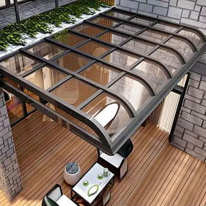 <span class=keywords><strong>Toldo</strong></span> Moderno Personalizado con Doble Vidrio Templado, Marco de Aluminio, Impermeable, Ecológico, Fácil de Montar, <span class=keywords><strong>Pérgola</strong></span> para Patio Exterior - Product Image 2