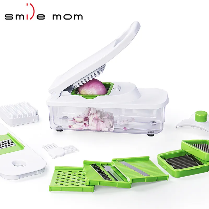 Smile Mom Dụng Cụ Bào Tỏi Thủ Công Mandolin Siêu Đa Chức Năng Kèm Hộp