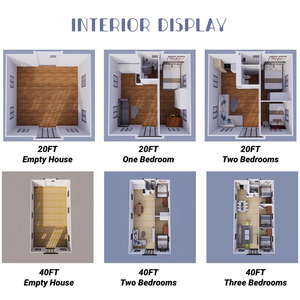 Nhà nhỏ với bánh xe nhà máy giá Modular nhà prefab thép mở rộng container nhà tiền chế với 1 2 3 phòng ngủ - Product Image 6