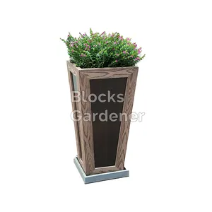 new design wood plastic diy garden flower earth box planter large outdoor