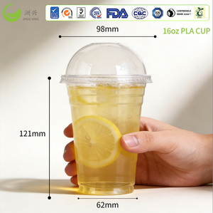 Fabricante de Vasos Desechables Personalizados de 16 oz, Biodegradables, de PLA Reciclable, Vasos Fríos para Llevar con Tapa y Logotipo - Product Image 1