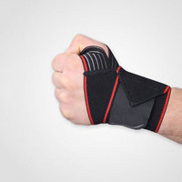 Fitness Handgelenkstütze mit Riemen und Daumenringen aus Nylon, Atmungsaktiv & Verstellbar für Sport