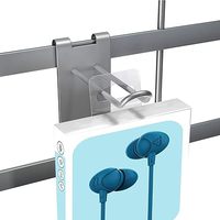Onglets de suspension autocollants en plastique avec fente pliable pour affichage en magasin et vente au détail
