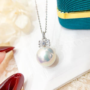 Colgante de Plata S925 para DIY con Accesorios de Perlas, Base Vacía Chapada en Oro, Colgante de Collar con Lazo para Perlas de 8-11mm, Producto 30796 - Product Image 3