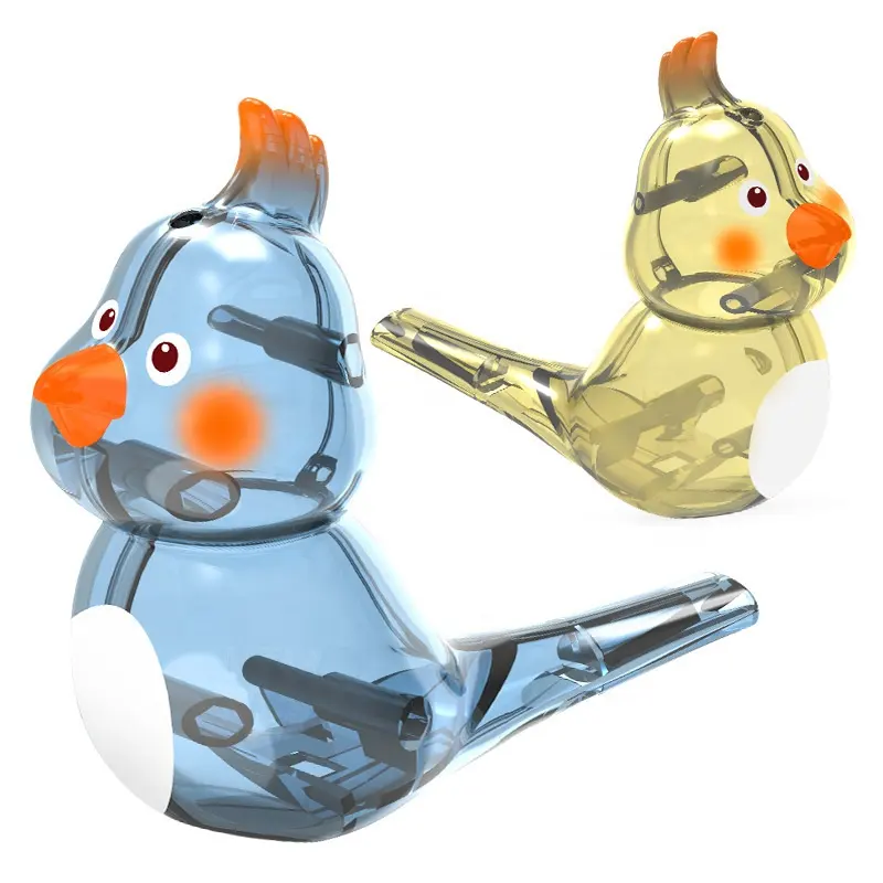 Enfants eau oiseau sifflet jouet transparent dessin animé bouche muscle prononciation formation ajouter de l'eau pour faire des appels d'oiseaux sifflet jouet