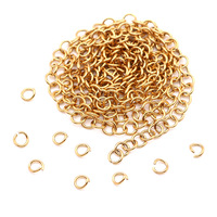 DIY acier inoxydable véritable or plaqué or bague d'ouverture bijoux faits à la main accessoires 1 mètre/ensemble