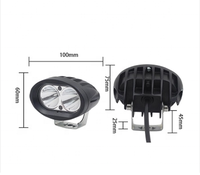 Nouvelle lampe de travail ovale tout-terrain 20W pour voiture, 9 LED CREE à faisceau spot, indice IP68, durée de vie de 50 000 heures, durable