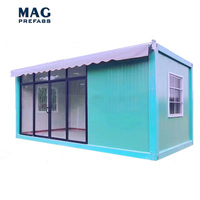 Expédition économique : Maison conteneur de luxe avec auvent, petites maisons modernes préfabriquées, maisons modulaires conteneurs chinoises à vendre