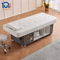 Table de massage thaïlandaise électrique haut de gamme à dossier réglable, cadre en acier inoxydable, lit de spa pour soins du visage et extensions de cils – Meilleures ventes