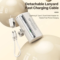 Power Bank Mini Portabel 2026 Pengisi Daya Cepat dengan Konektor USB-C Terintegrasi, Perlengkapan Perjalanan Esensial untuk iPhone17