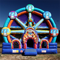 Vente en gros WINWAY : Combo château gonflable commercial en PVC et grande roue, taille personnalisable, pour locations événementielles