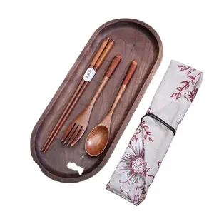 Palillos enredados de nuevo estilo, vajilla de regalo, cuchara portátil creativa japonesa, palillos y tenedor, conjunto de tres piezas