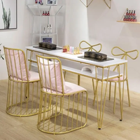 Plus Design Moderne style mode Nouveaux modèles verre trempé meubles de charge sans fil Salon de beauté Manucure Nail table