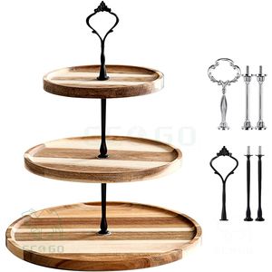 Soporte para cupcakes para 24 cupcakes, bandeja para servir escalonada de madera, bandeja decorativa para servir en la cocina, bandeja para postres - Product Image 3