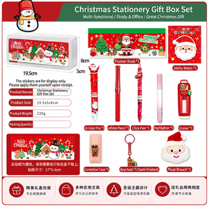 Ensemble de papeterie de Noël pour étudiants, coffret cadeau de papeterie de haute qualité et pratique, cadeau d'anniversaire, prix, cadeau de Noël - Product Image 4