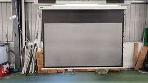 Écran <span class=keywords><strong>de</strong></span> <span class=keywords><strong>projection</strong></span> motorisé Long ALR 72/84/92/100/110/110/120/133/150 pouces 4K écran <span class=keywords><strong>de</strong></span> <span class=keywords><strong>plafond</strong></span> électrique en cristal noir encastré - Product Image 4
