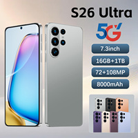 Smartphone S26 Ultra 7,3 pouces 90Hz Android 15 16 Go 1 To Deca Core 8800 mAh 5G Double SIM Reconnaissance Faciale GPS