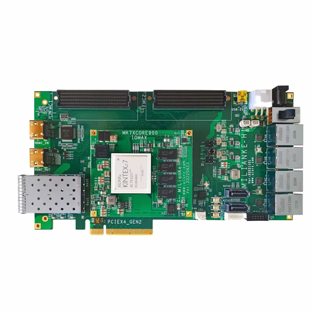MILINKE FPGA Development Board XILINX-Kintex7-MLK-H1-CK04-325T/410T PCIe/SFP/FMC DDR3 2GB FFG900 Package 256Mbit QSPI Flash