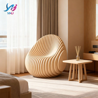 Fauteuil de salon en bois au design moderne - Durable et écologique pour salon, villa et bureau à domicile