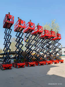 Platform kerja udara 10m HAOKUN gunting hidrolik Diesel mengangkat - Product Image 2