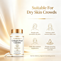 Capsules de collagène hydrolysé, peptides anti-âge, compléments pour raffermir la peau et l'hydrater, fabricant de produits de marque privée OEM