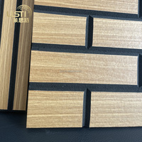 Vente directe usine : Panneaux acoustiques en feutre PET Great Wall V Curve avec placage bois et insert en feutre pour la décoration intérieure