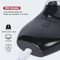 Rouleau de massage micro-courant USB portable en alliage d'aluminium pour éliminer le double menton, lifting et tonification du visage, utilisation à domicile/bureau/en voyage