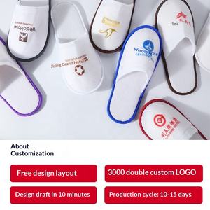 100 пар одноразовых тапочек Hongst из нетканого материала с открытым носком, экологичные, утолщенные, нескользящие, для отелей, с возможностью нанесения логотипа, производство Цзянсу - Product Image 3