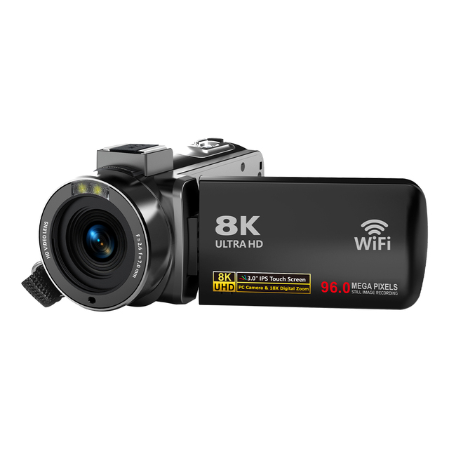 Good Quality 8K 96MP Video Camera with 18X Zoom Anti-Shake WiFi Ideal for Vloggers Photographers and Beginners As Christmas Gift