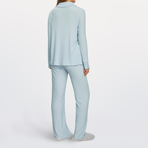 Lenzing personnalisé pyjama en modal ensemble de pyjama à manches longues femme vêtements de nuit doux vêtements de détente ensemble de sommeil de salon - Product Image 2