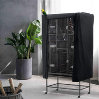Housse de cage à oiseaux universelle Perfitel (noir) – Matière occultante, durable, respirante et lavable pour usage intérieur et extérieur