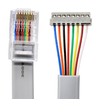 Kabel Jumper CAT8 SFTP Berlapis Emas dengan Konektor RJ45 PVC, Kabel Patch Ethernet Tembaga Komunikasi Tinggi Tahan Api CAT 8