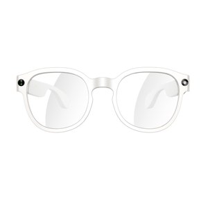 Smart <b>Glasses</b> With Dual <b>Camera</b> Touch Control Plastic Titanium Frame White Color Phone Call Function G1 - Product Image 6