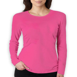 100% coton col rond graphique t-shirt femmes <span class=keywords><strong>vêtements</strong></span> à manches longues <span class=keywords><strong>femme</strong></span> t-shirt - Product Image 2