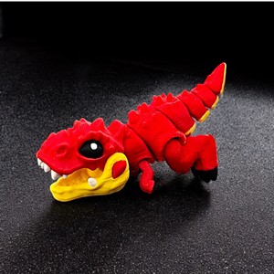 Figura de Tiranosaurio Rex Rojo Impresa en 3D, con Articulaciones Móviles, de Plástico, para Oficina, Juguete, Adorno de Escritorio, Divertido Juguete de Oficina - Product Image 2