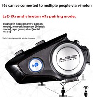 Nouveau casque de moto LS2 I9S avec casque intégré, interphone sans fil longue portée, étanche, pour les voyages en plein air, design sobre