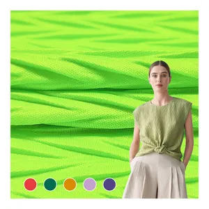 柔软的手感实心日本绉纱面料，100% 聚酯材料绉纱互锁面料用于连衣裙/