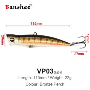 Leurres de pêche en plastique dur, matériel de <span class=keywords><strong>Surface</strong></span>, yeux 3D brillants, hameçons triples ABS, vente en gros, en Stock, VP03 Popper - Product Image 5