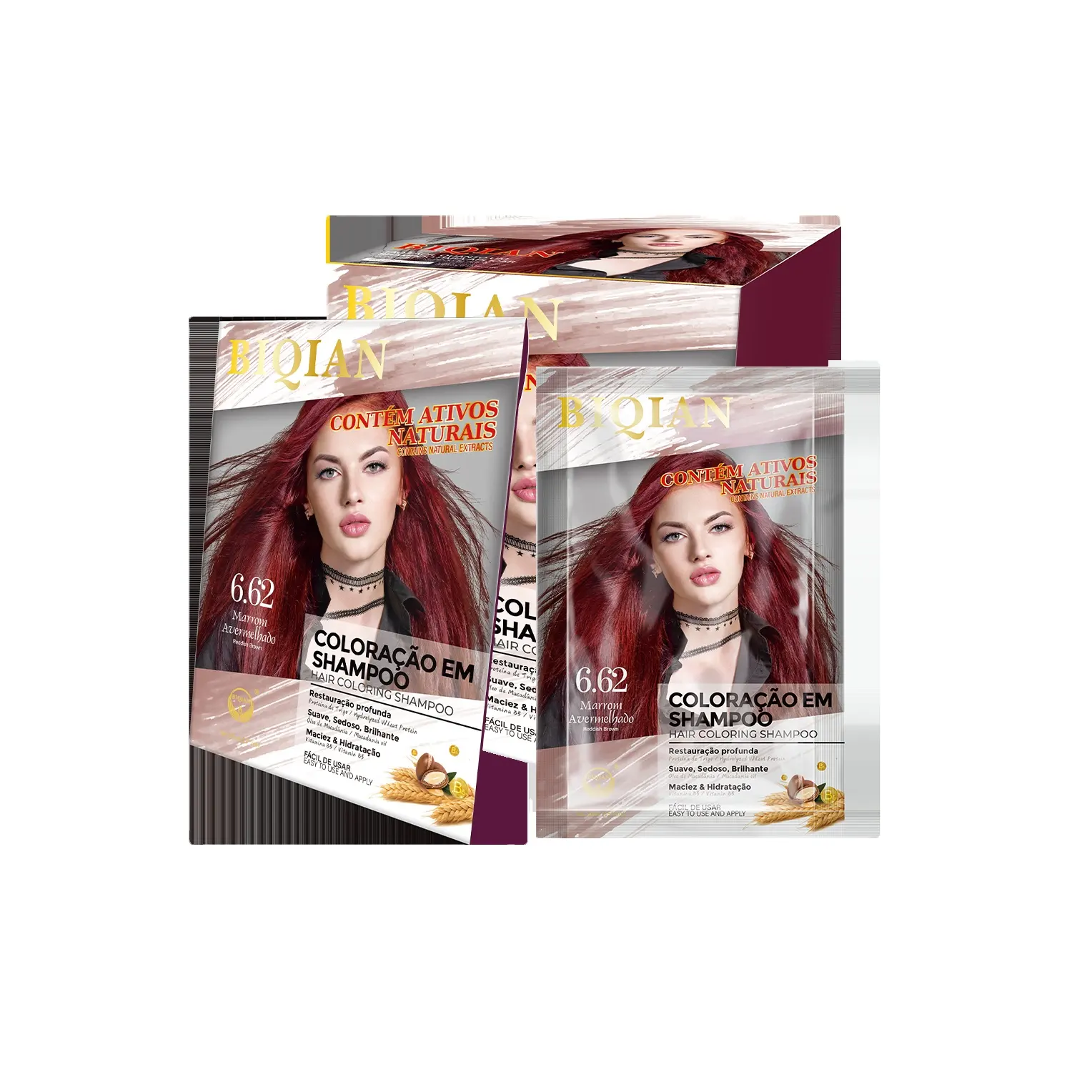 ODM BIQIAN Eigenmarke Haarprodukte Haarfärbungscreme und Shampoo Haarfarbe