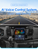 CARUPEZ Autoradio Android 9,7 pouces avec GPS intégré, écran tactile, navigation, USB pour Ford Transit 2021-2023, prise DSP