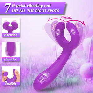 Vibrateur de masturbation pour femmes, stimulateur de clitoris en forme de Y, bâton de <span class=keywords><strong>massage</strong></span> du pénis, jouet sexuel flexible pour adultes - Product Image 2