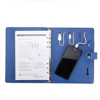 Agenda Personalizada de Cuero PU con Carga Inalámbrica y Banco de Energía de 8000 mAh OEM