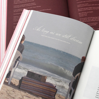Livre personnalisé en tissu rigide avec fenêtre photo, impression de livre photo à couverture rigide en lin