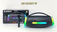 Microphone Karaoké Portable Haut-parleur sans fil BT Bass Subwoofer Lecteur Sport pour la maison Cadeau RGB Party TF USB FM MS-3643BT-W