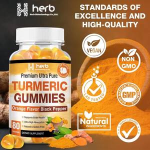 Gomitas Veganas de Cúrcuma y Jengibre de Marca Privada, Suplementos para la Salud que Proporcionan Energía, con Pimienta Negra para Adultos - Product Image 6