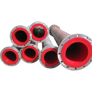 acid resistance polyurethane 10 inch large diameter steel pipe lining for mining slurry tailing